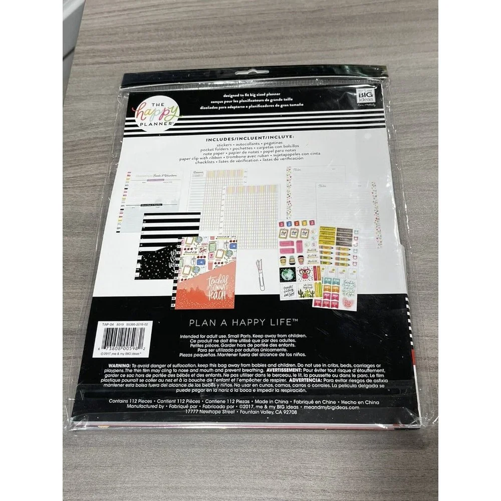 New The Happy Planner Teacher Accessories Stickers Paper 112 H13